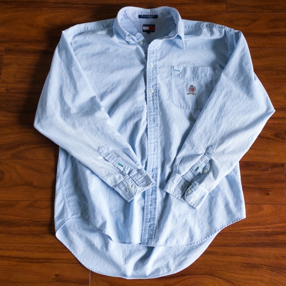 Vintage Tommy Hilfiger Button Up Chambray Shirt - Picture 1 of 4